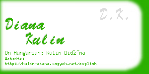 diana kulin business card